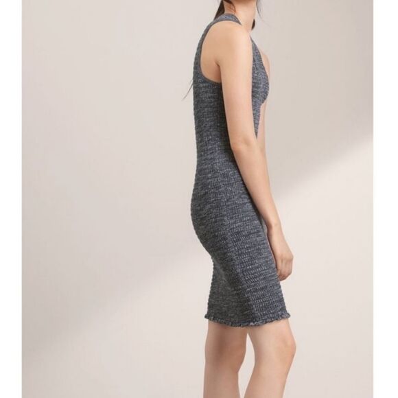 WILFRED FREE Gray Shayk Smocked Bodycon Dress XXS - Picture 5 of 10